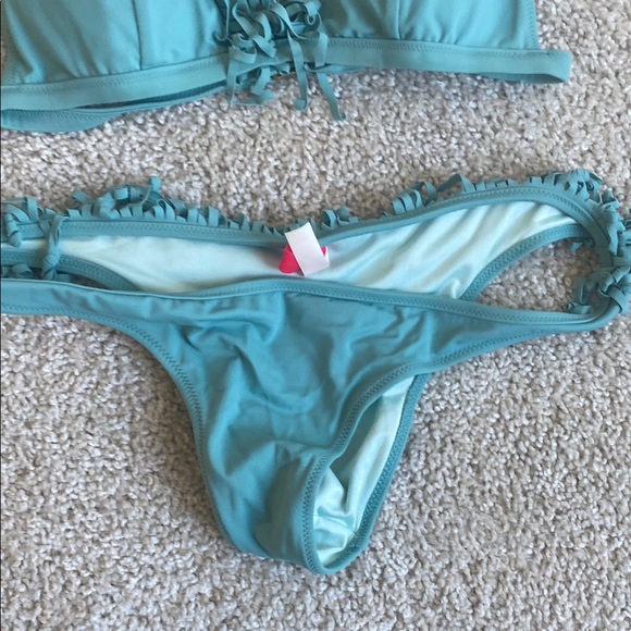 Teal Ruffle Bikini Set - Picture 3 of 3